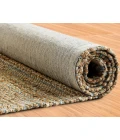 LR Home Natural Fiber Tan/Teal/Gray 03314 10 ft. X 14 ft. Rect. Rug