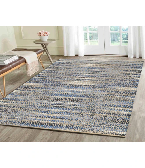 LR Home NATURAL FIBER 3330 Blue 9' X 12' Rect. Rug