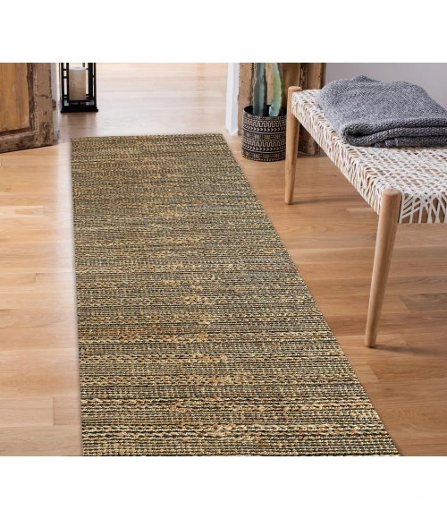LR Home Natural Fiber Tan/Gray 03336 2 ft. 6 in. X 7 ft. 9 in. Rect. Rug