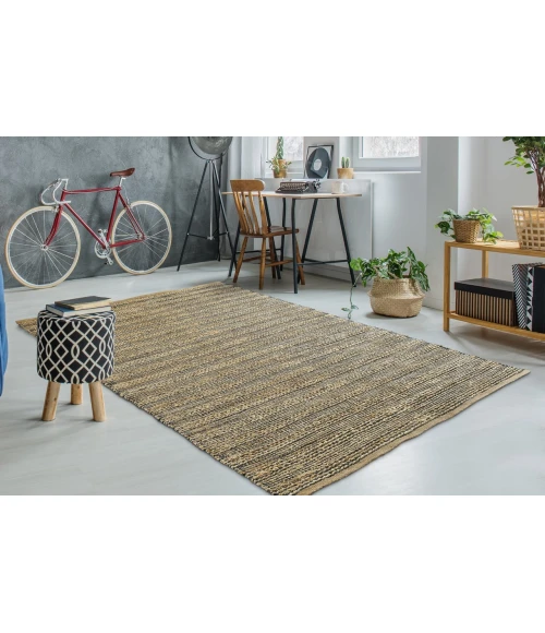 LR Home Natural Fiber Brown NATUR 4ft. x 6ft. Rectangle Rug