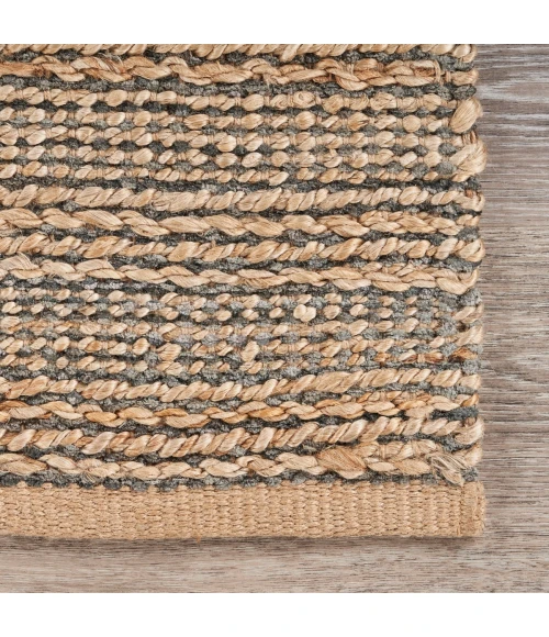 LR Home Natural Fiber Tan/Gray 03336 7 ft. 9 in. X 9 ft. 9 in. Rect. Rug