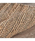 LR Home Natural Fiber Tan/Gray 03336 7 ft. 9 in. X 9 ft. 9 in. Rect. Rug