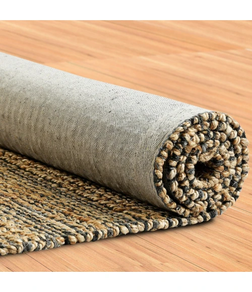 LR Home Natural Fiber Tan/Gray 03336 7 ft. 9 in. X 9 ft. 9 in. Rect. Rug