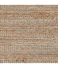 LR Home Natural Fiber Tan/Aqua Blue/Medium Blue 03337 5 ft. X 7 ft. 9 in. Rect. Rug