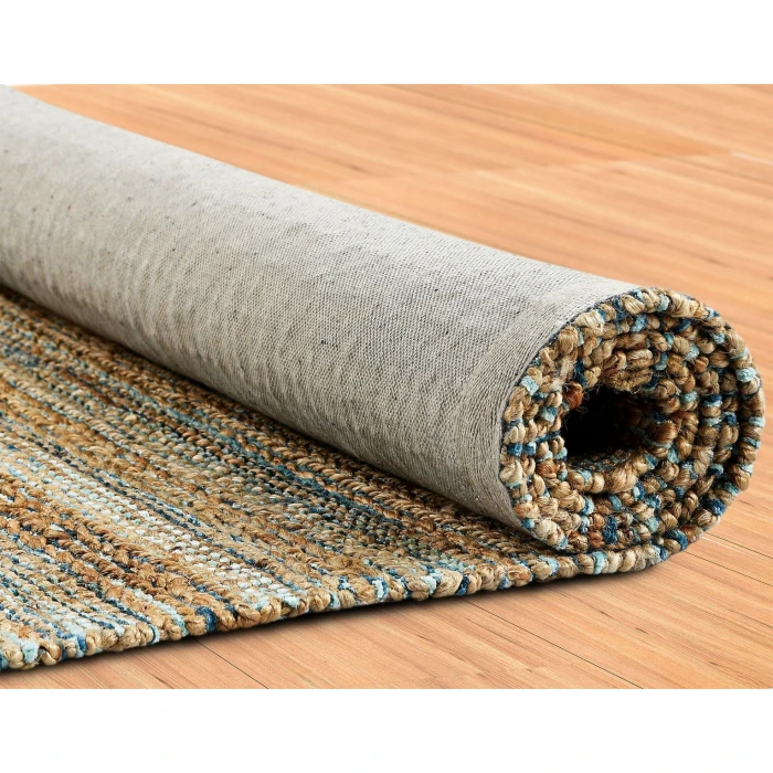 Rugs Town Fiber Tan/Aqua Blue/Medium Blue 3337 5 ft. X 7 ft. 9 in. Rect. Rug