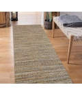 LR Home Natural Fiber Natural Jute/Navy blue 03338 2 ft. 6 in. X 7 ft. 9 in. Rect. Rug
