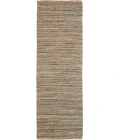 LR Home Natural Fiber Natural Jute/Navy blue 03338 2 ft. 6 in. X 7 ft. 9 in. Rect. Rug