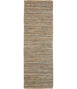 LR Home Natural Fiber Natural Jute/Navy blue 03338 2 ft. 6 in. X 7 ft. 9 in. Rect. Rug