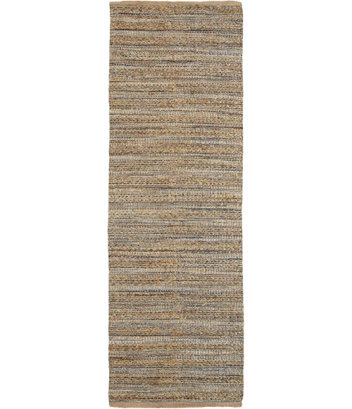 LR Home Natural Fiber Natural Jute/Navy blue 03338 2 ft. 6 in. X 7 ft. 9 in. Rect. Rug