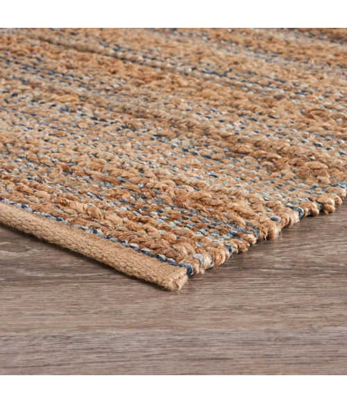 LR Home Natural Fiber Natural Jute/Navy blue 03338 2 ft. X 3 ft. Rect. Rug