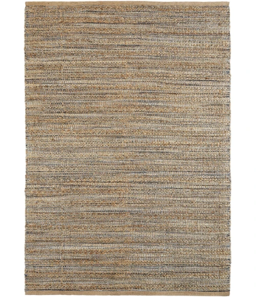 LR Home Natural Fiber Natural Jute/Navy blue 03338 2 ft. X 3 ft. Rect. Rug