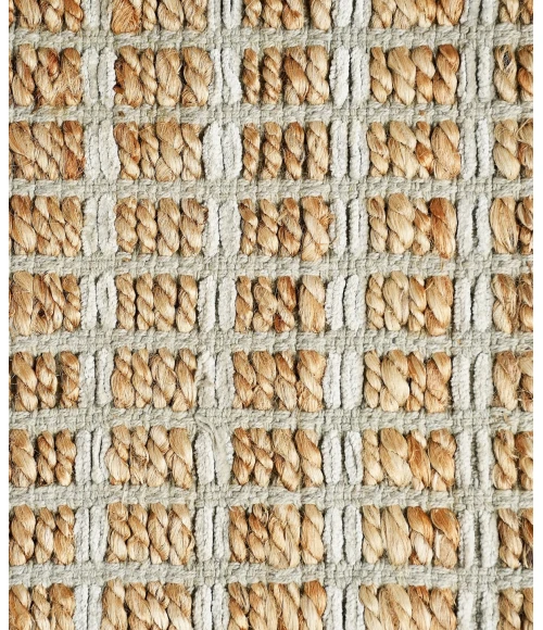 LR Home Natural Fiber Natural/Gray 03341 7 ft. 9 in. X 9 ft. 9 in. Rect. Rug