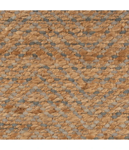 LR Home Natural Fiber Natural/Gray 03344 7 ft. 9 in. X 9 ft. 9 in. Rect. Rug