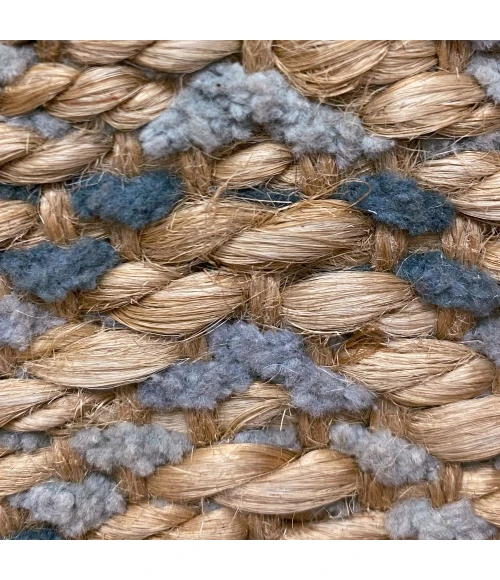 LR Home Natural Fiber Natural/Gray 03344 7 ft. 9 in. X 9 ft. 9 in. Rect. Rug