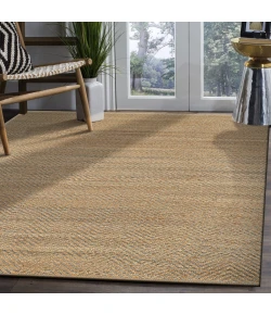 LR Home Natural Fiber Natural/Gray 03344 5 ft. X 7 ft. 9 in. Rect. Rug