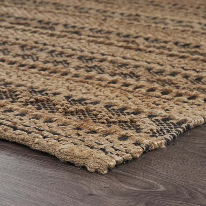 LR Home Natural Fiber Black NATUR 9ft. x 12ft. Rectangle Rug