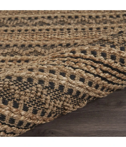 LR Home Natural Fiber Black NATUR 9ft. x 12ft. Rectangle Rug