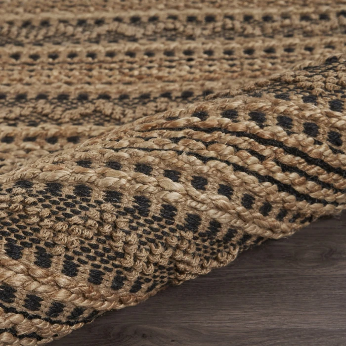 LR Home Natural Fiber Black NATUR 9ft. x 12ft. Rectangle Rug