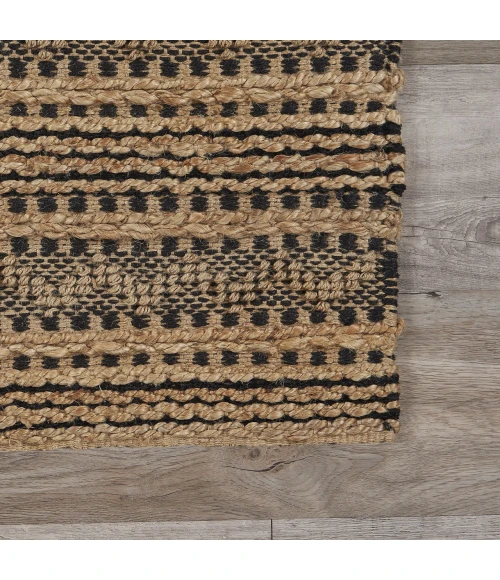 LR Home Natural Fiber Black NATUR 9ft. x 12ft. Rectangle Rug