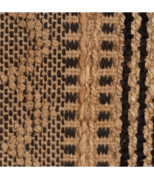 LR Home Natural Fiber Black NATUR 9ft. x 12ft. Rectangle Rug