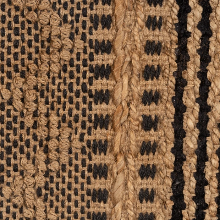 LR Home Natural Fiber Black NATUR 9ft. x 12ft. Rectangle Rug