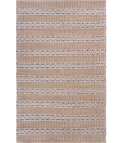 LR Home Natural Fiber Natural/Gray 03376 7 ft. 9 in. X 9 ft. 9 in. Rect. Rug