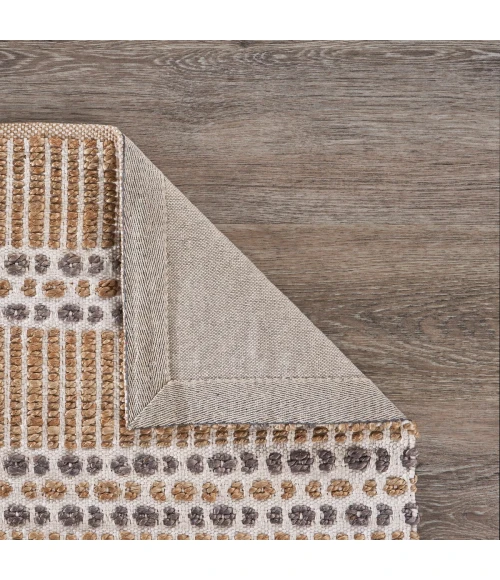 LR Home Natural Fiber Natural/Gray 03376 7 ft. 9 in. X 9 ft. 9 in. Rect. Rug