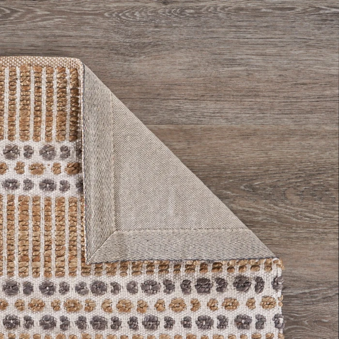 LR Home Natural Fiber Natural/Gray 03376 5 ft. X 7 ft. 9 in. Rect. Rug