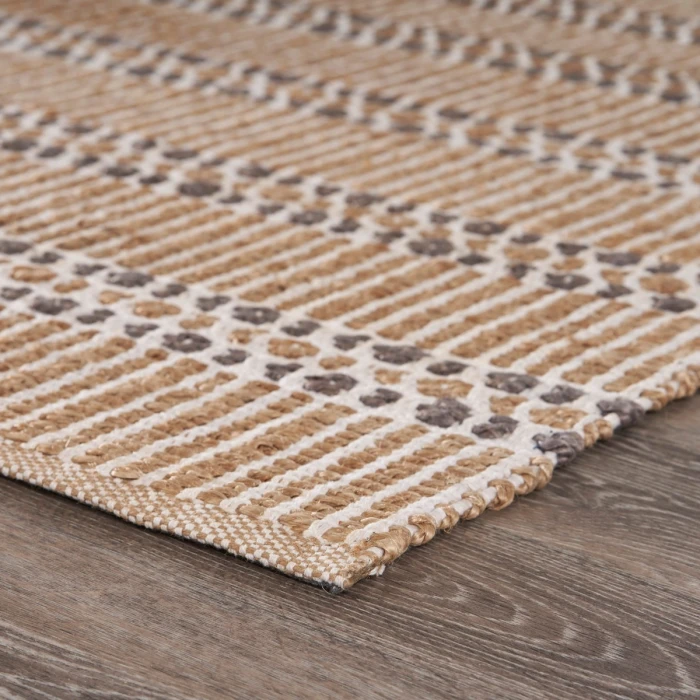 LR Home Natural Fiber Natural/Gray 03376 5 ft. X 7 ft. 9 in. Rect. Rug