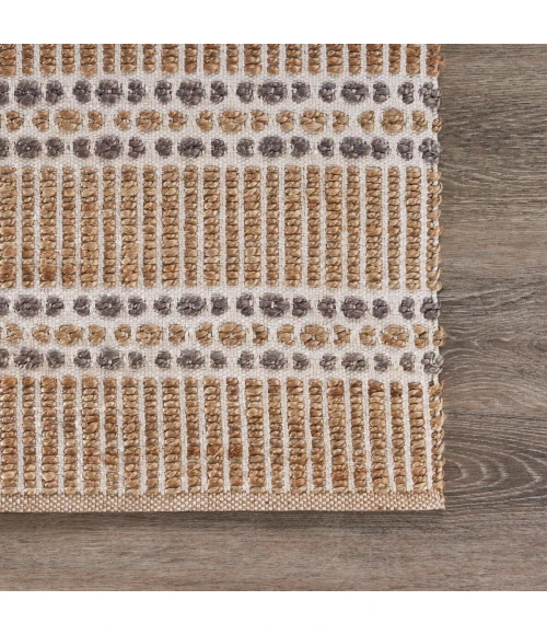 LR Home Natural Fiber Natural/Gray 03376 7 ft. 9 in. X 9 ft. 9 in. Rect. Rug