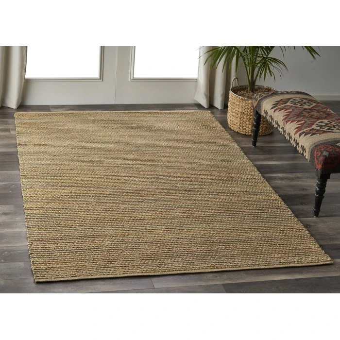Rugs Town Fiber Tan NATUR 7ft.9in. x 9ft.9in. Rectangle Rug