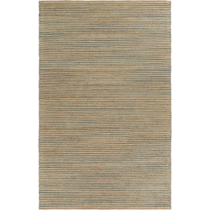 LR Home Natural Fiber Natural/Blue 03378 5 ft. X 7 ft. 9 in. Rect. Rug