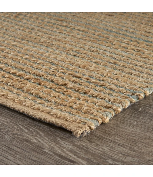 LR Home Natural Fiber Natural/Blue 03378 5 ft. X 7 ft. 9 in. Rect. Rug