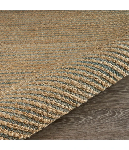 LR Home Natural Fiber Natural/Blue 03378 5 ft. X 7 ft. 9 in. Rect. Rug