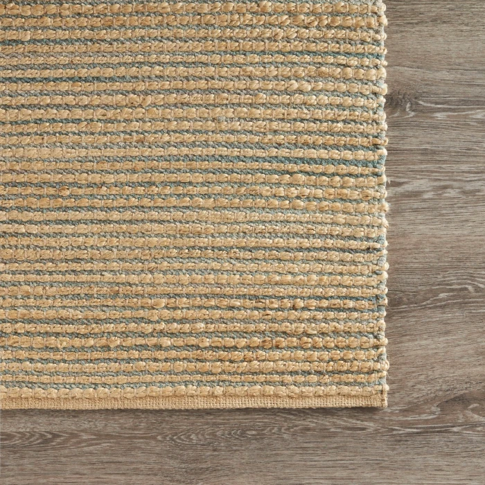 LR Home Natural Fiber Natural/Blue 03378 5 ft. X 7 ft. 9 in. Rect. Rug