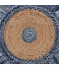 LR Home NATURAL FIBER 3380 Denim/ Blue 5'6" Round Rug