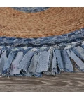 LR Home NATURAL FIBER 3380 Denim/ Blue 5'6" Round Rug