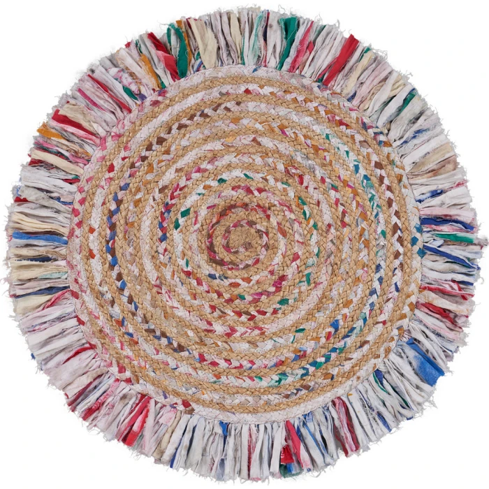 LR Home NATURAL FIBER 3383 Pastel 3'6" Round Rug
