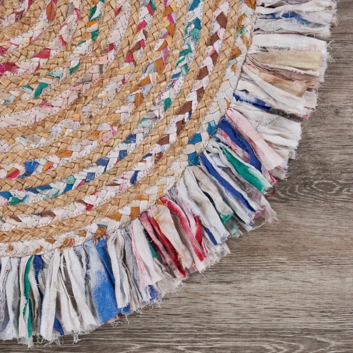LR Home NATURAL FIBER 3383 Pastel 3'6" Round Rug