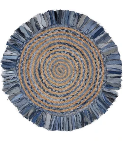 LR Home Natural Fiber 3384 Denim/ Blue 5'6
