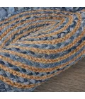 LR Home NATURAL FIBER 3384 Denim/ Blue 5'6" Round Rug