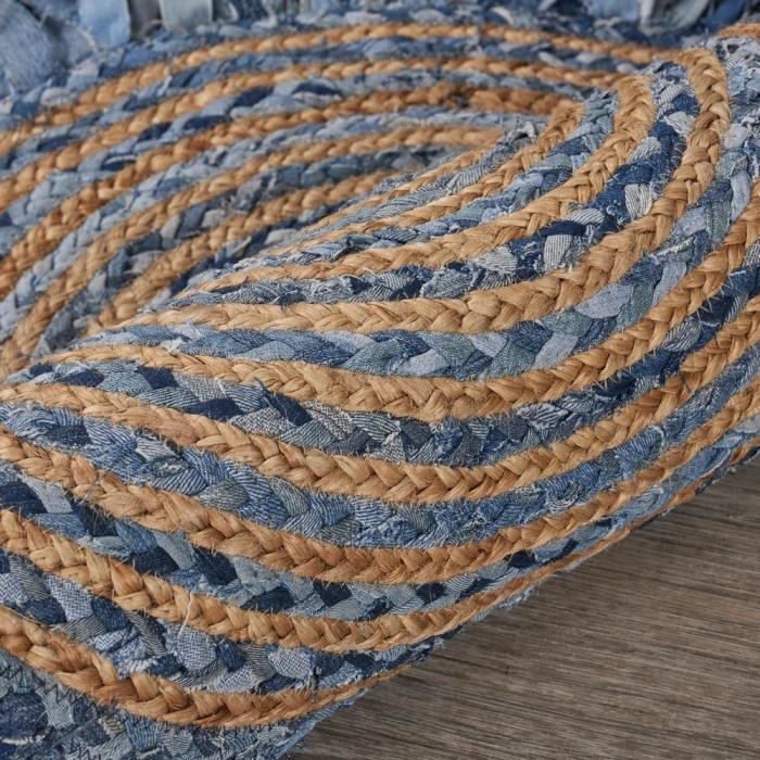 Rugs Town Fiber 3384 Denim/ Blue 5'6" Round Rug