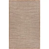 LR Home Natural Fiber Tan/Off-White 03385 5 ft. X 7 ft. 9 in. Rect. Rug