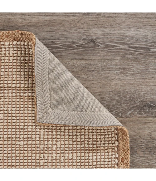 LR Home Natural Fiber Tan/Off-White 03385 9 ft. X 12 ft. Rect. Rug