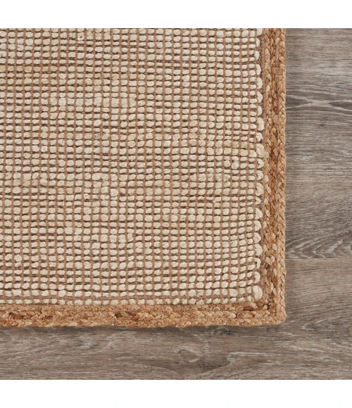 LR Home Natural Fiber Tan/Off-White 03385 9 ft. X 12 ft. Rect. Rug