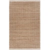 LR Home Natural Fiber Tan/Off-White 03386 5 ft. X 7 ft. 9 in. Rect. Rug