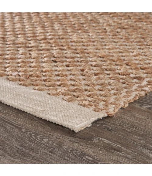 LR Home Natural Fiber Tan/Off-White 03386 7 ft. 9 in. X 9 ft. 9 in. Rect. Rug
