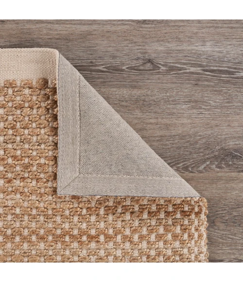 LR Home Natural Fiber Tan/Off-White 03386 7 ft. 9 in. X 9 ft. 9 in. Rect. Rug