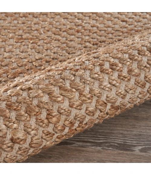 LR Home Natural Fiber Tan/Off-White 03386 7 ft. 9 in. X 9 ft. 9 in. Rect. Rug