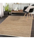 LR Home Natural Fiber Tan/Off-White 03386 7 ft. 9 in. X 9 ft. 9 in. Rect. Rug